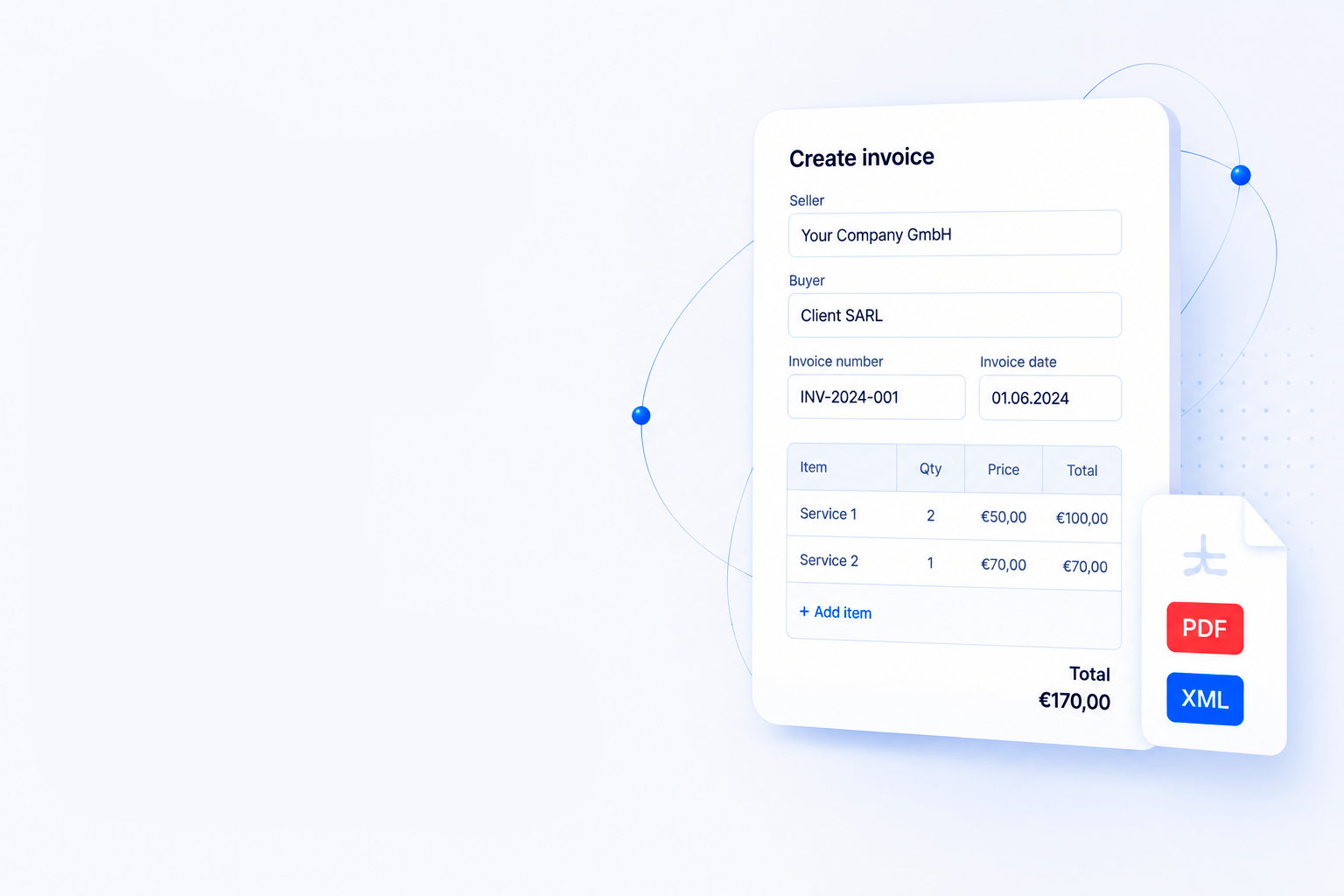Invoice editor in ZUGFeRD Pro